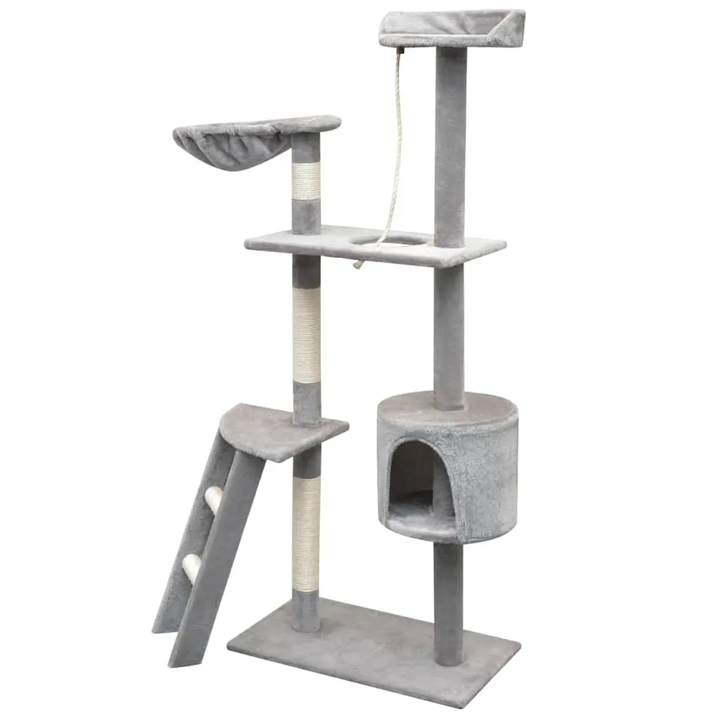 150cm Grey Cat Tree with Sisal Posts