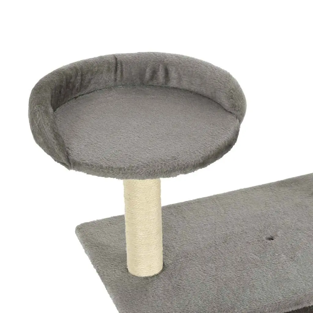 Cat Tree 95cm Grey Scratching Posts Sisal Rope Multi-Level Climbing Play Centre