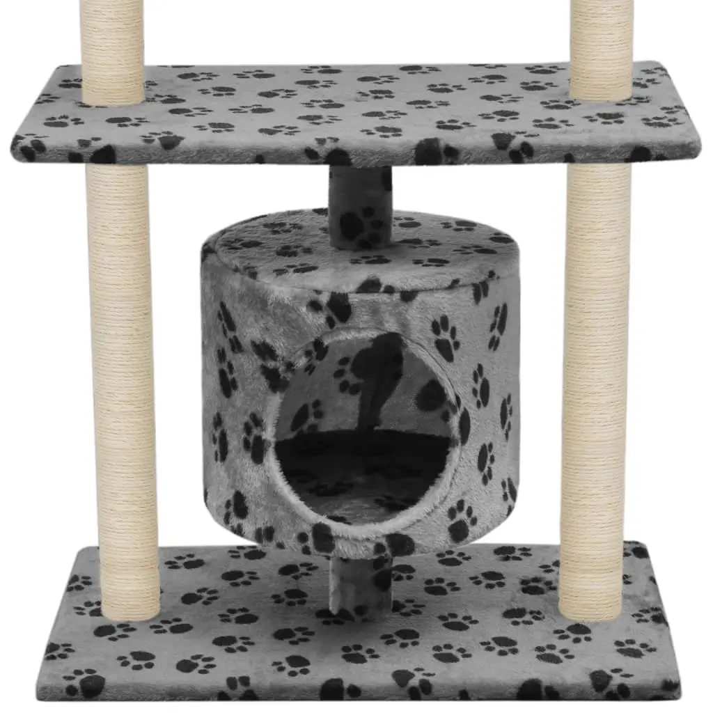 95cm Grey Cat Tree with Sisal Scratching Posts