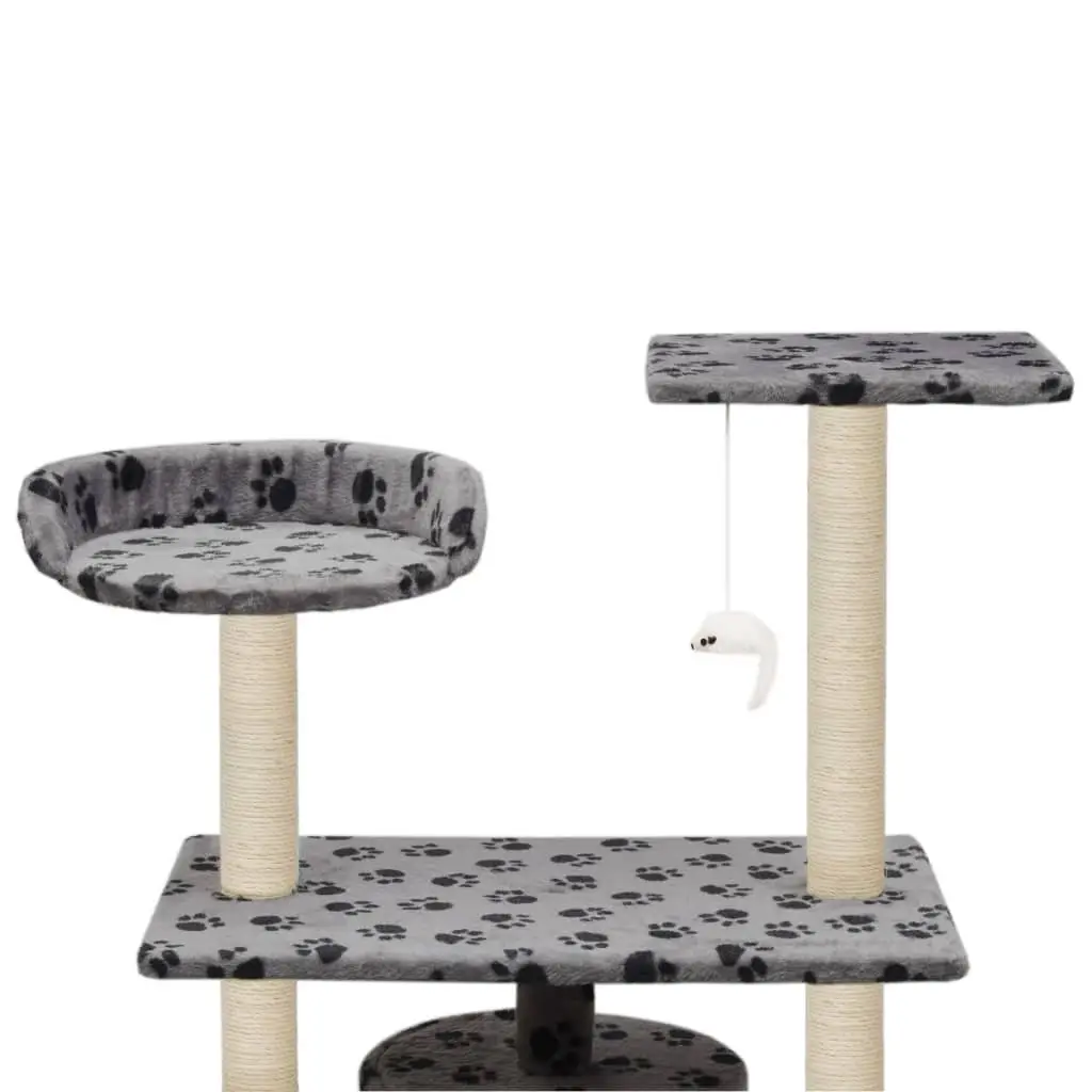 95cm Grey Cat Tree with Sisal Scratching Posts