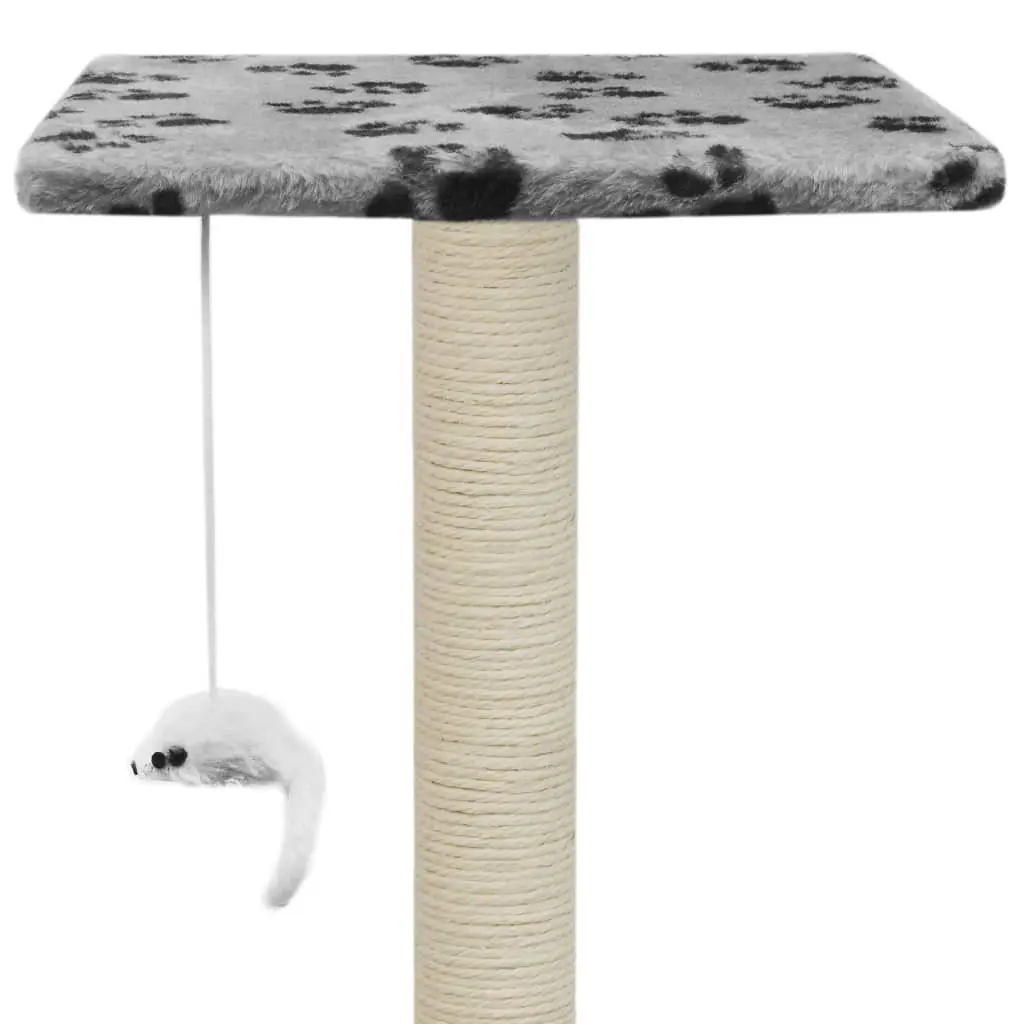 95cm Grey Cat Tree with Sisal Scratching Posts