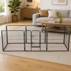 Specifications for Dog Playpen 8 Panels 80x80cm Black
