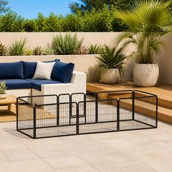 Dog Playpen Specifications: 8 Steel Panels, 80x60cm
