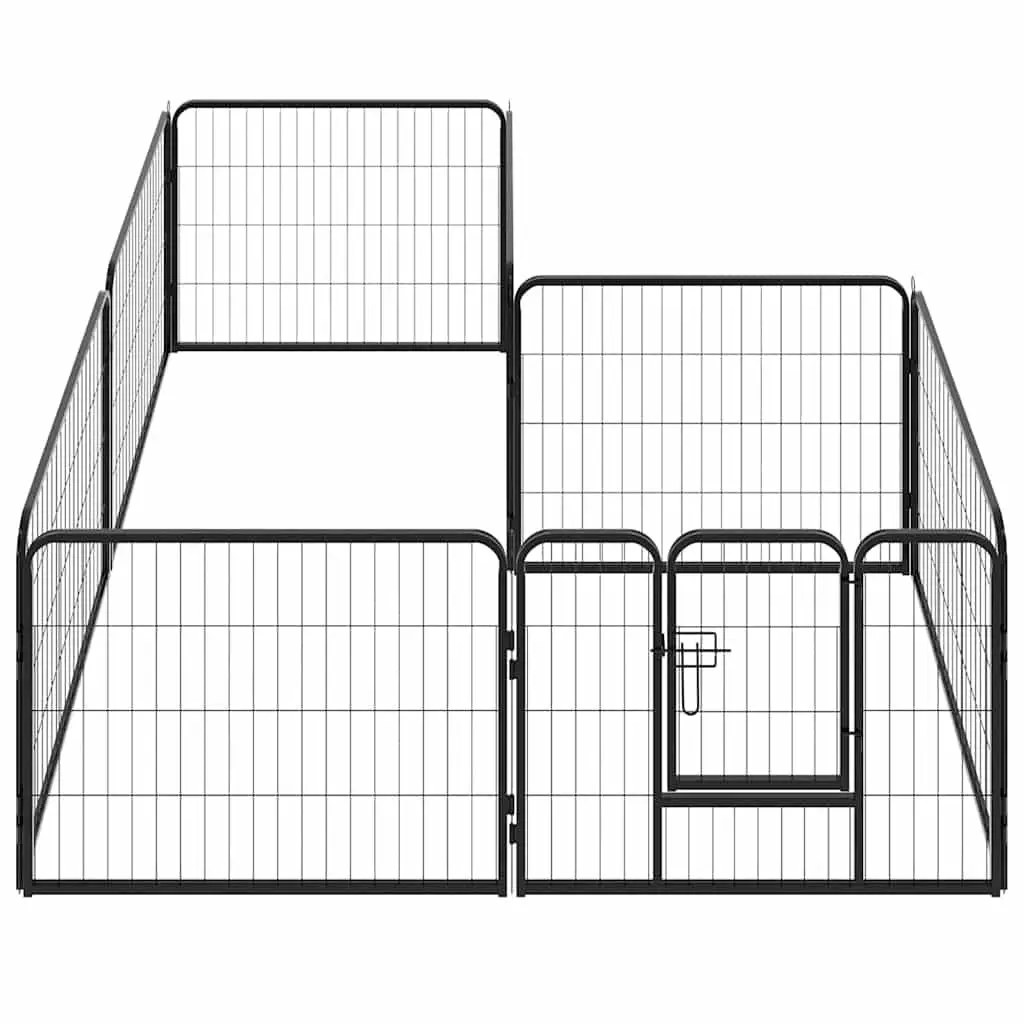 Dog Playpen 8 Panels Steel Enclosure 80x60cm Outdoor Indoor Exercise Training