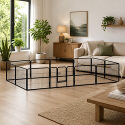 Specifications of Dog Playpen 12 Panels Steel 80x60 cm