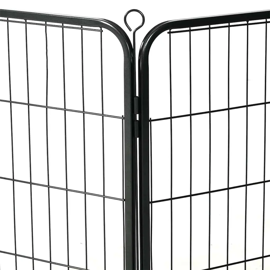 Dog Playpen 12 Panels Steel 80x60 cm