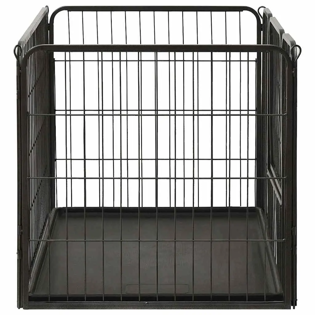 Dog Playpen Steel Puppy Exercise Pen Hinged Door Outdoor Indoor Pet Run