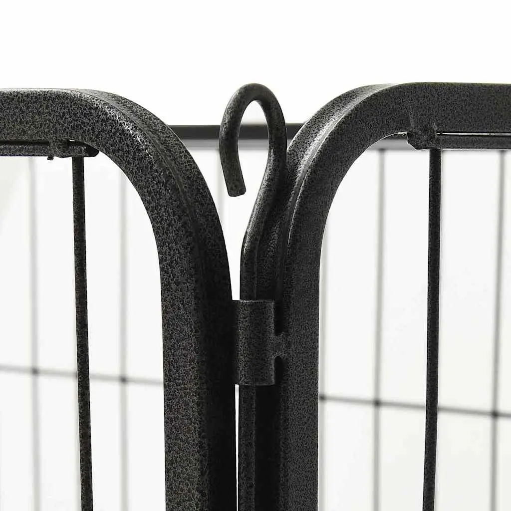Dog Playpen Steel Puppy Exercise Pen Hinged Door Outdoor Indoor Pet Run