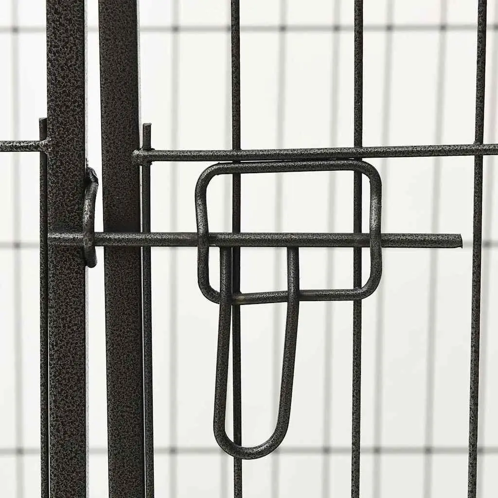 Dog Playpen Steel Puppy Exercise Pen Hinged Door Outdoor Indoor Pet Run