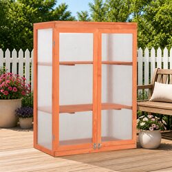 Garden Greenhouse Dimensions 75x47x109cm Brown PC Board