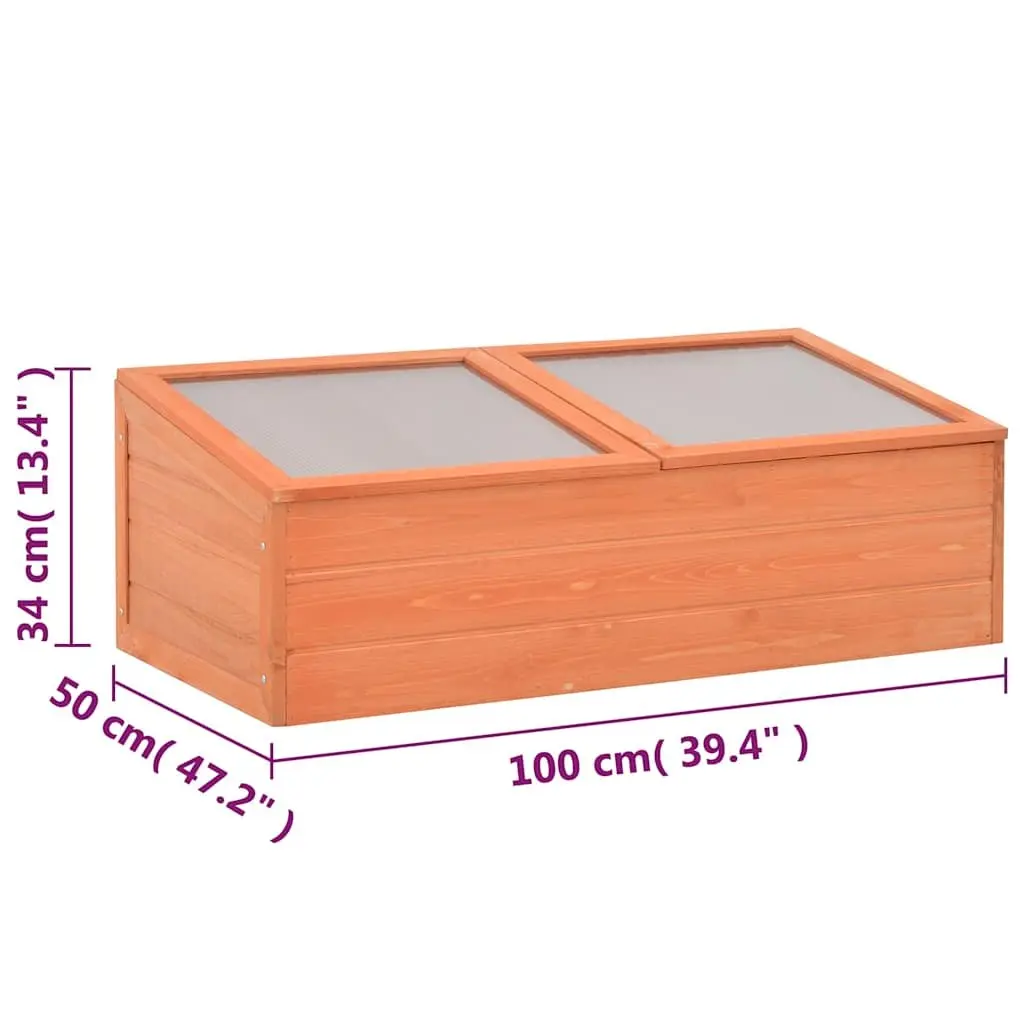 Wooden Garden Greenhouse Cold Frame 100x50x34cm