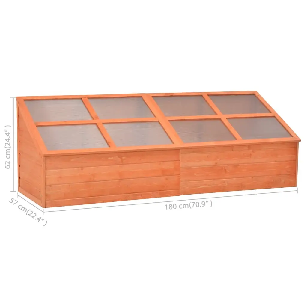 Wooden Garden Greenhouse Cold Frame Outdoor 180x57x62cm
