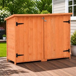 Garden Storage Shed Specifications: 128 x 42 x 91 cm