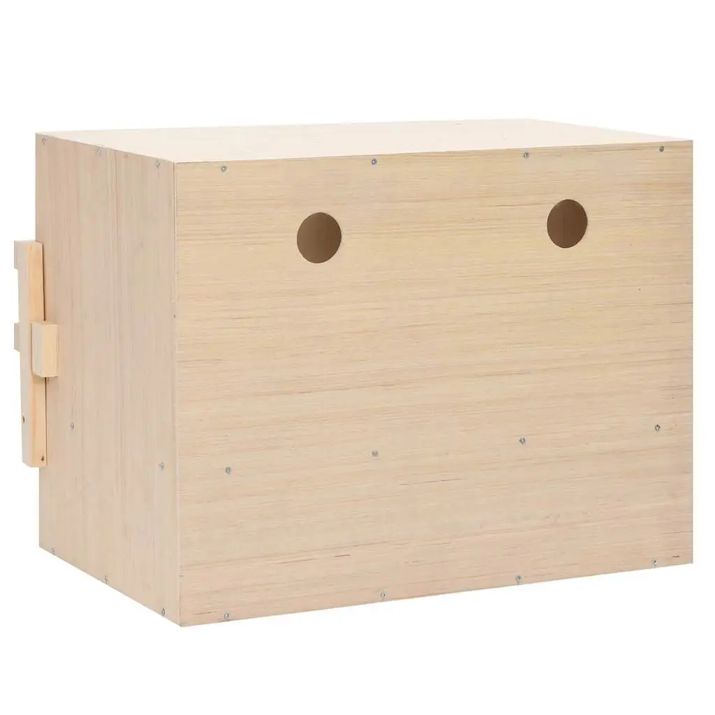 Chicken Laying Nest Box 2 Compartments Wooden Poultry Egg Collection Nesting