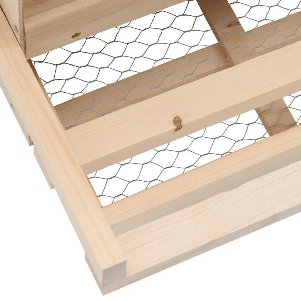 Chicken Laying Nest Box 2 Compartments Wooden Poultry Egg Collection Nesting