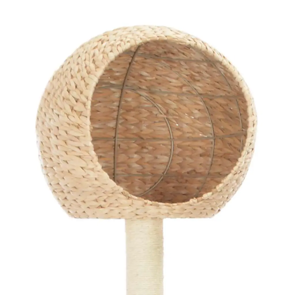 Cat Tree with Sisal Scratching Post Seagrass Brown Perch Climb Relax House