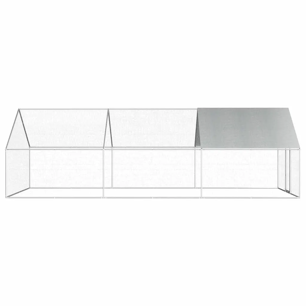 Outdoor Chicken Cage 2,75x6x1,92 m Galvanised Steel Run Coop Aviary Enclosure
