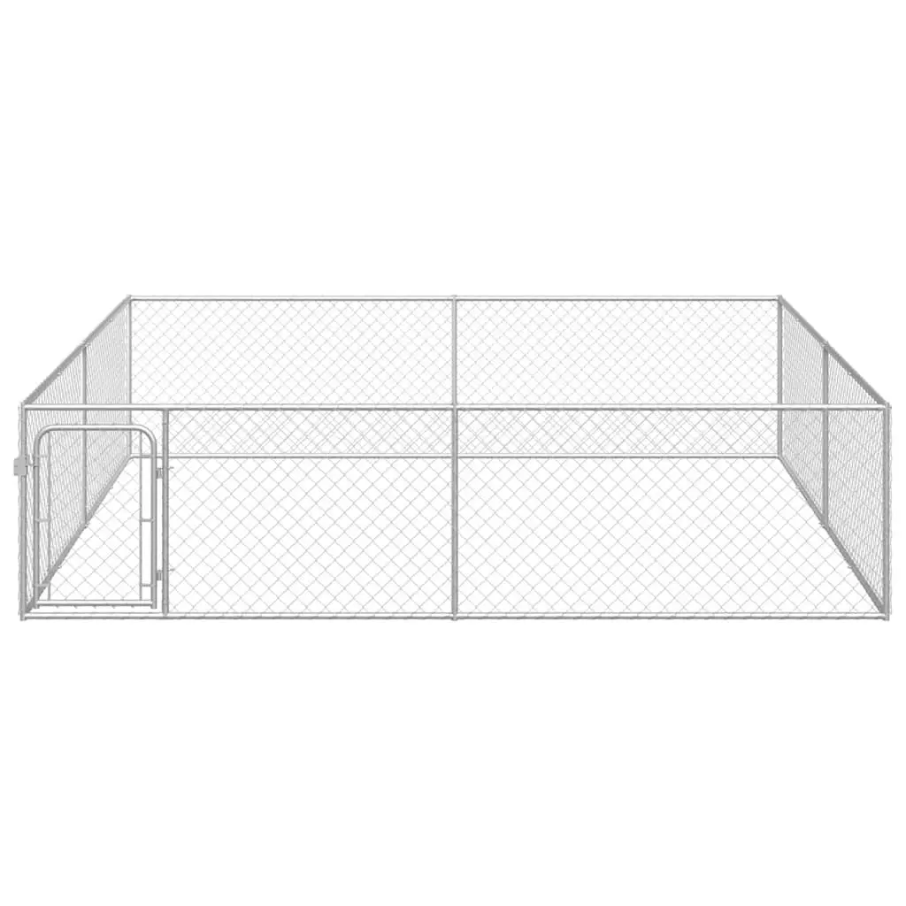 Dog Kennel Outdoor Exercise Playpen 4x4x1 m Galvanised Steel