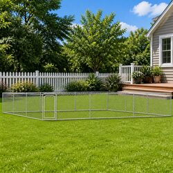 6x6x1m Heavy-Duty Dog Kennel Run with Chain-Link Mesh