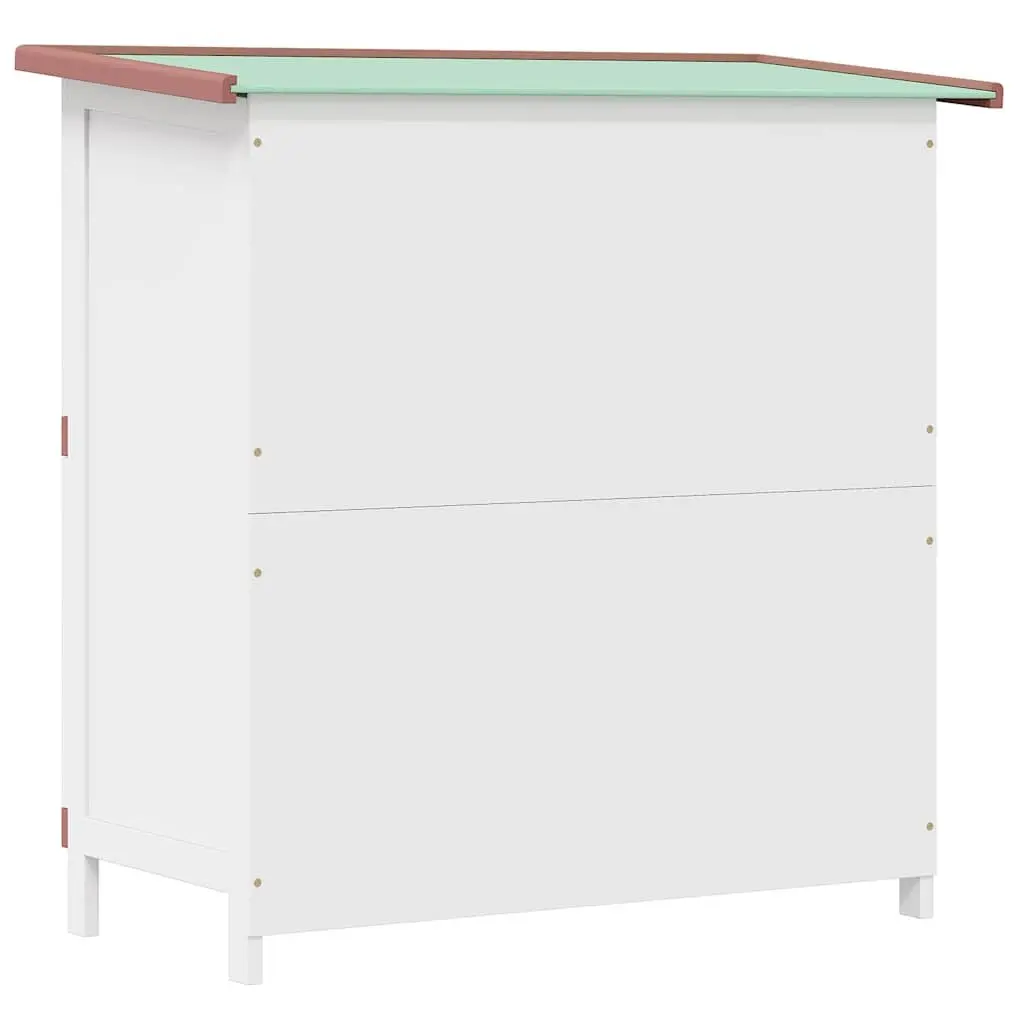 Rabbit Hutch 4 Doors 2 Layers Wooden Cage Small Animal Exercise Outdoor Pet