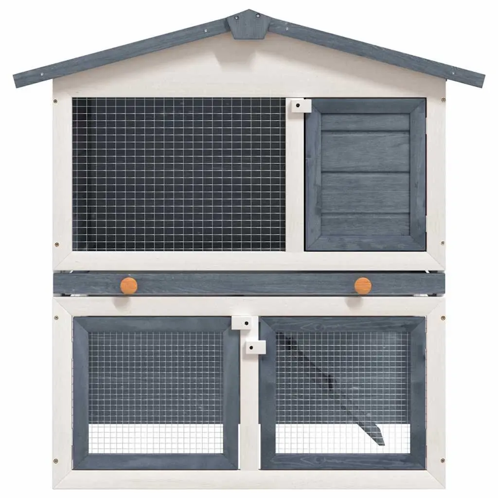 Rabbit Hutch for Small Animals 2 Layer Grey