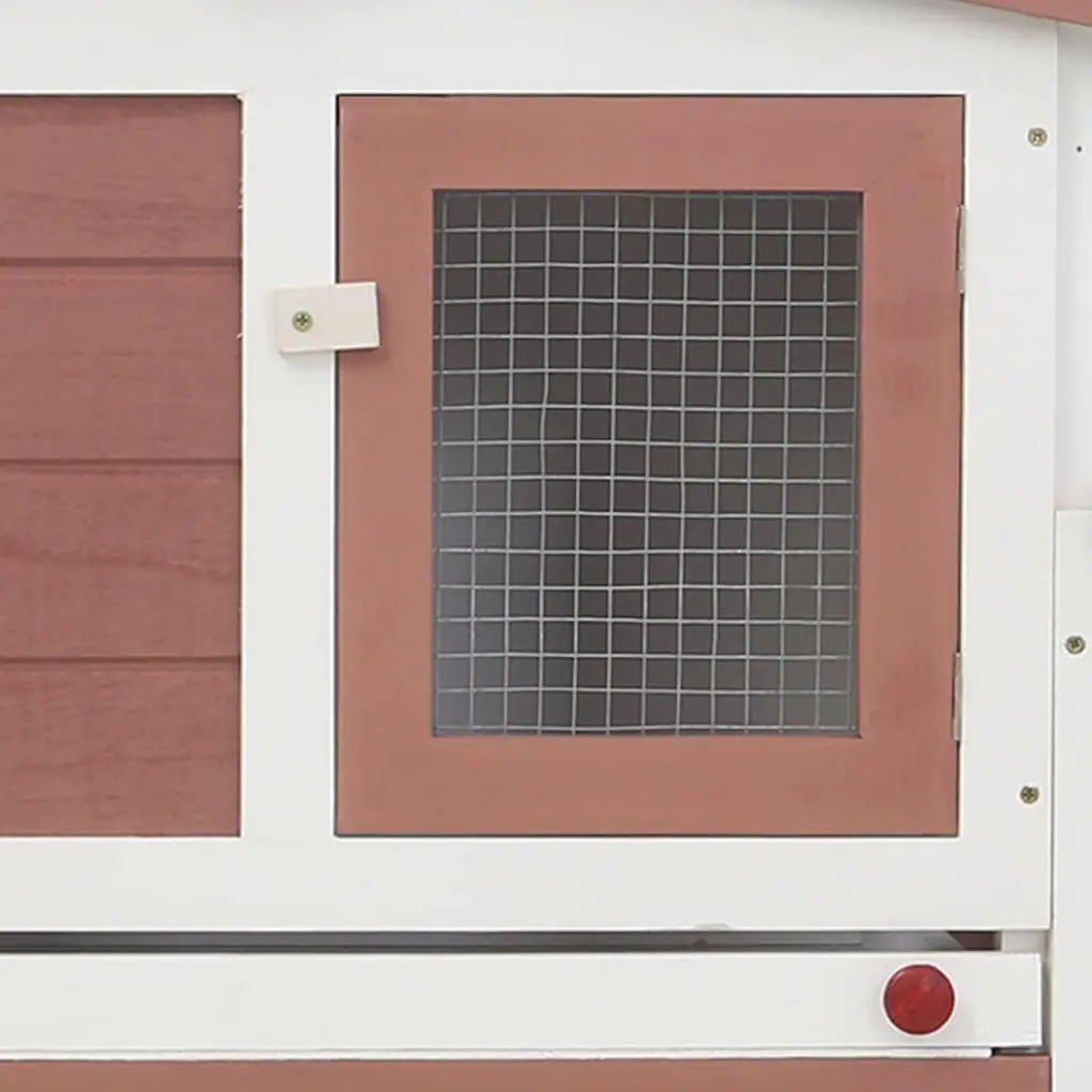 Outdoor Rabbit Hutch Large Wooden Cage 2 Layer Small Animal Housing Run Shelter