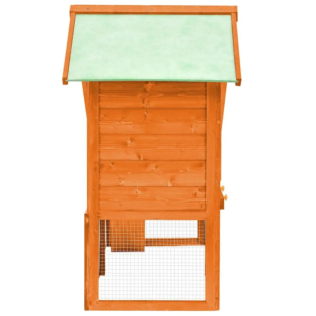 Rabbit Hutch 2-Tier Wooden Small Animal Cage for Outdoor Use 140 x 63 x 120 cm