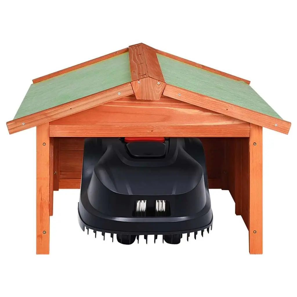Wooden Shelter for Robotic Lawn Mower Outdoor Storage Box Size 72x87x50cm