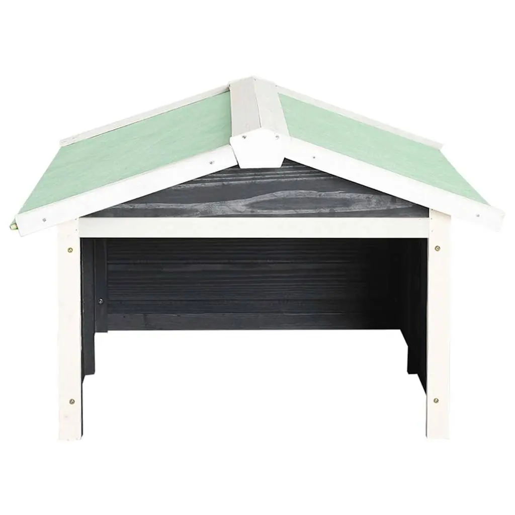 Robotic Lawn Mower Storage Outdoor Shelter 72x87x50cm Grey White Solid Firwood