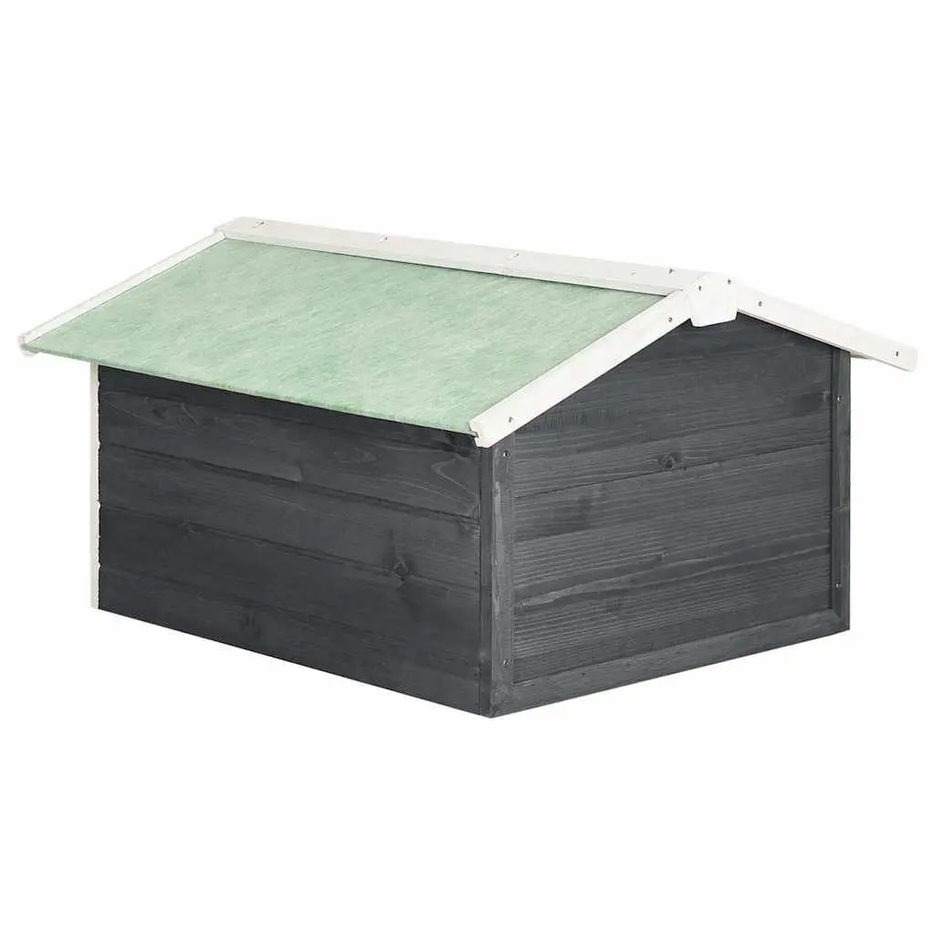 Robotic Lawn Mower Storage Outdoor Shelter 72x87x50cm Grey White Solid Firwood