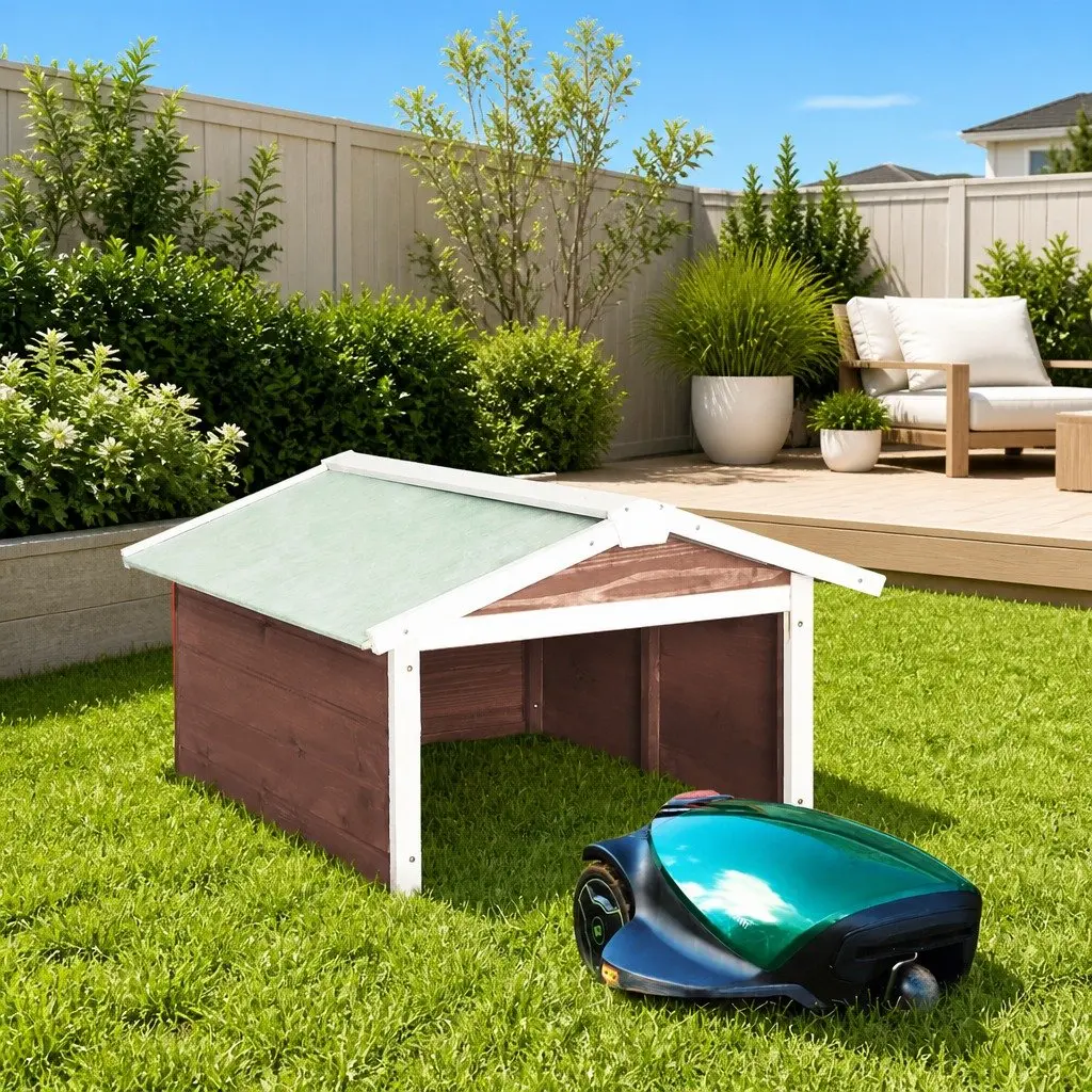 Robotic Lawn Mower Wooden Shelter