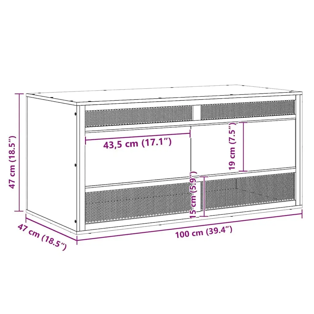 Small Animal Terrarium Reptile Habitat Enclosure 100x47x47cm