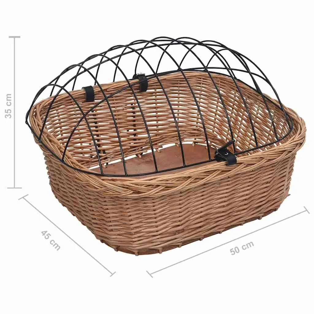 Bicycle Front Basket with Cover Outdoor Cycling Accessories 50 x 45 x 35 cm