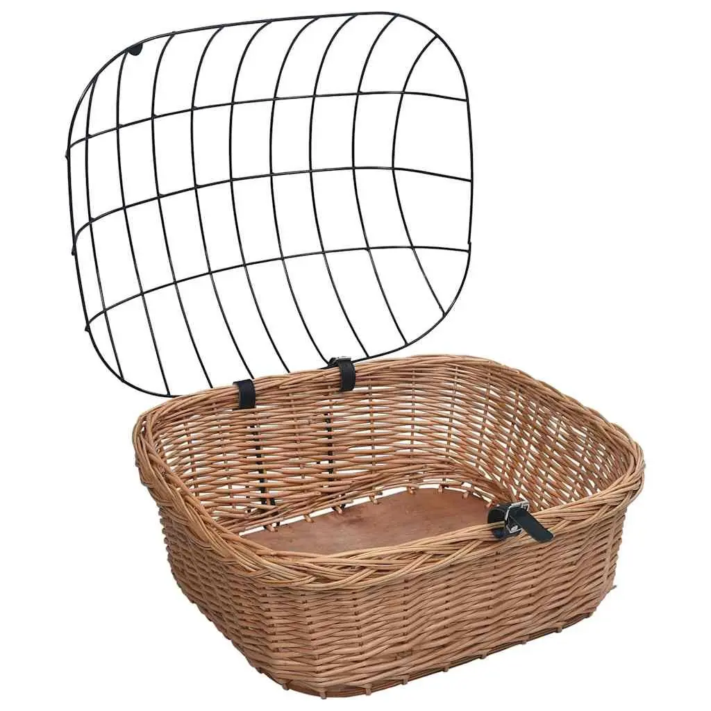 Bicycle Front Basket with Cover Outdoor Cycling Accessories 50 x 45 x 35 cm