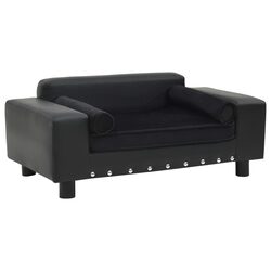 Specifications for Dog Sofa Pet Bed: Black Faux Leather