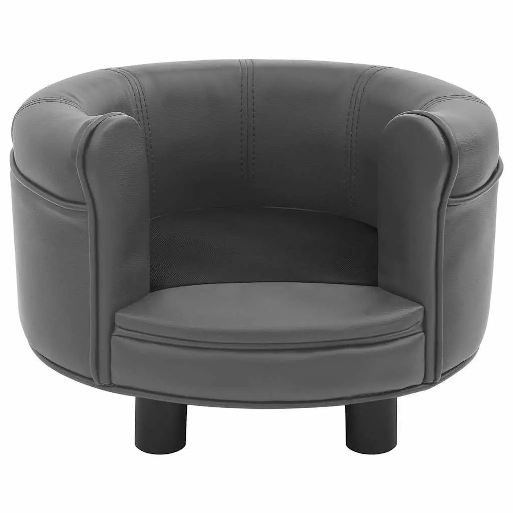 Grey Dog Sofa with Plush Cushion