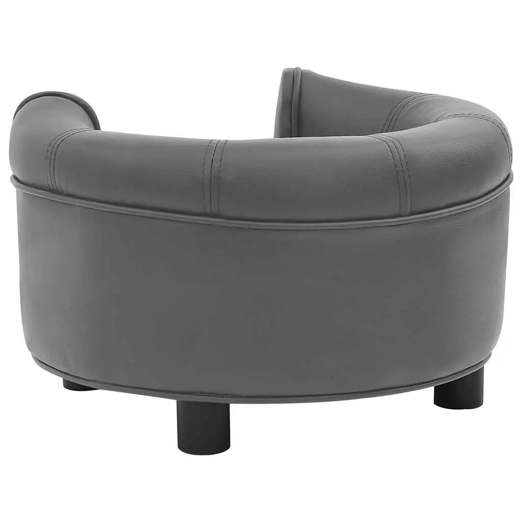 Grey Dog Sofa with Plush Cushion