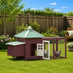 Chicken Coop with Dimensions 190 x 72 x 102 cm - Solid Fir