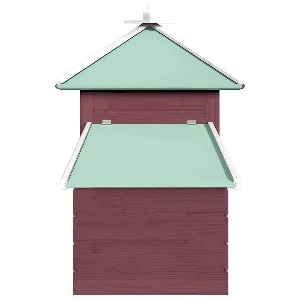 Chicken Coop for Backyard Poultry Large Solid Fir Wood Brown with Nest Box and Run