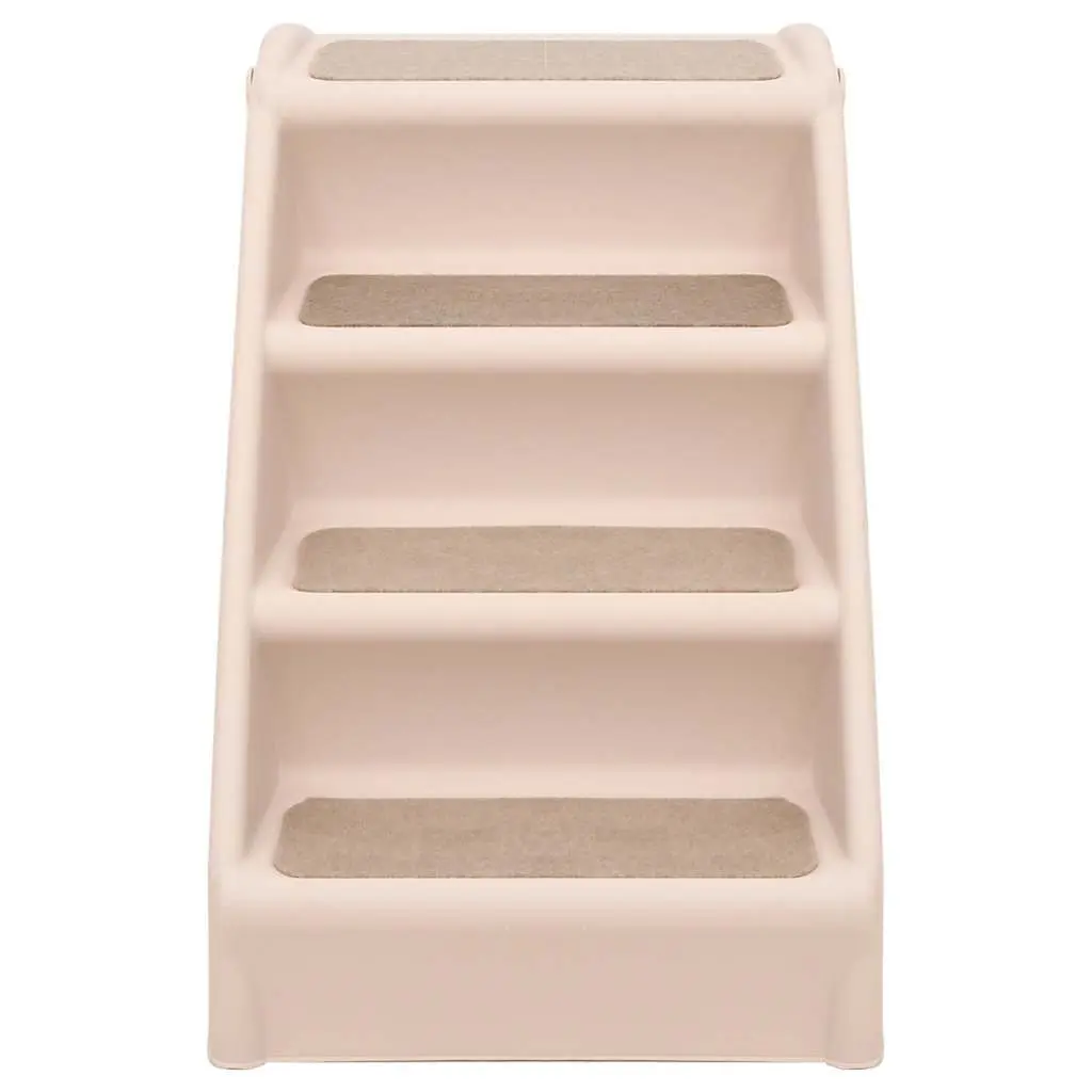 Folding Pet Stairs Ramp for Dogs Cats Bed Sofa Access Cream 62 x 40 x 49.5 cm