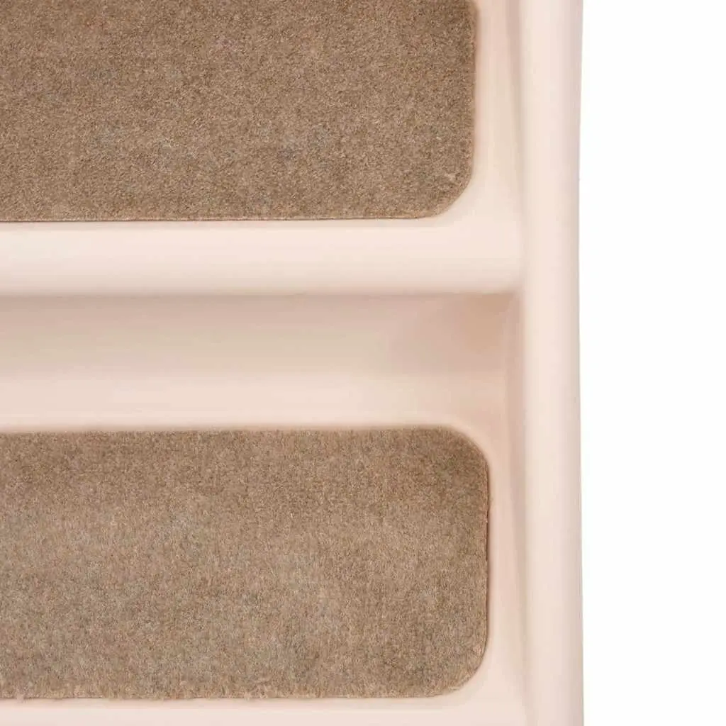 Folding Pet Stairs Ramp for Dogs Cats Bed Sofa Access Cream 62 x 40 x 49.5 cm