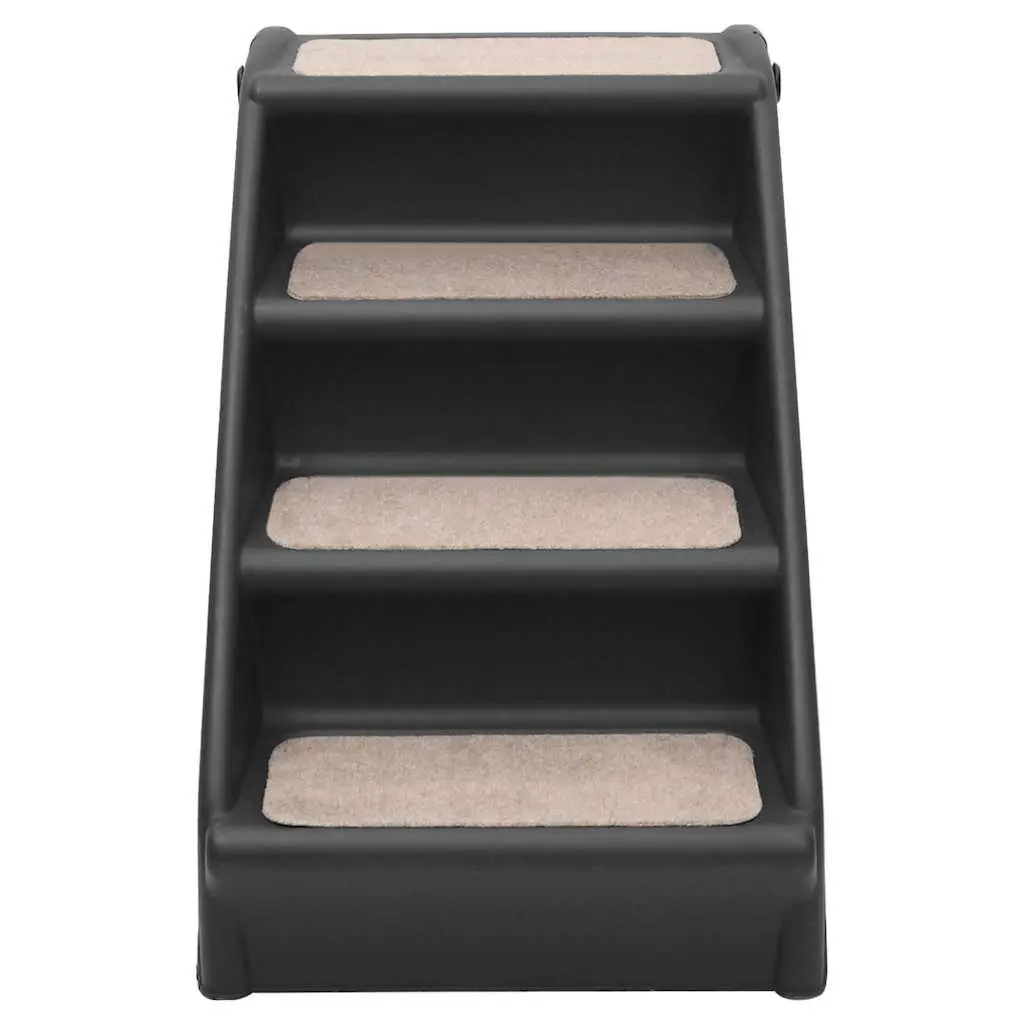 Folding Pet Stairs Black Dog Cat Steps Ramp Ladder Furniture Access Small Large