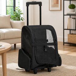 Foldable Pet Trolley Lightweight Ventilated Carrier Backpack Handbag Small Dogs