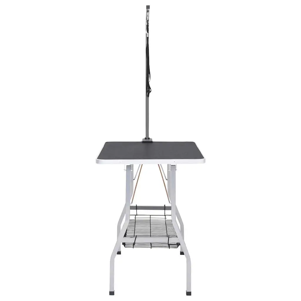 Adjustable Dog Grooming Table Foldable Pet Grooming Arm with 2 Loops and Basket