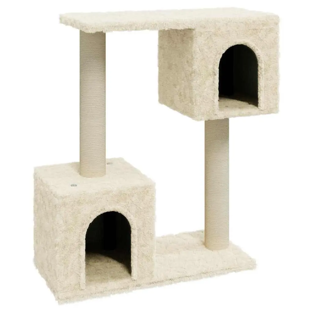 Cat Tree Scratching Posts Cream 60cm Climbing Perch House Platform Rest