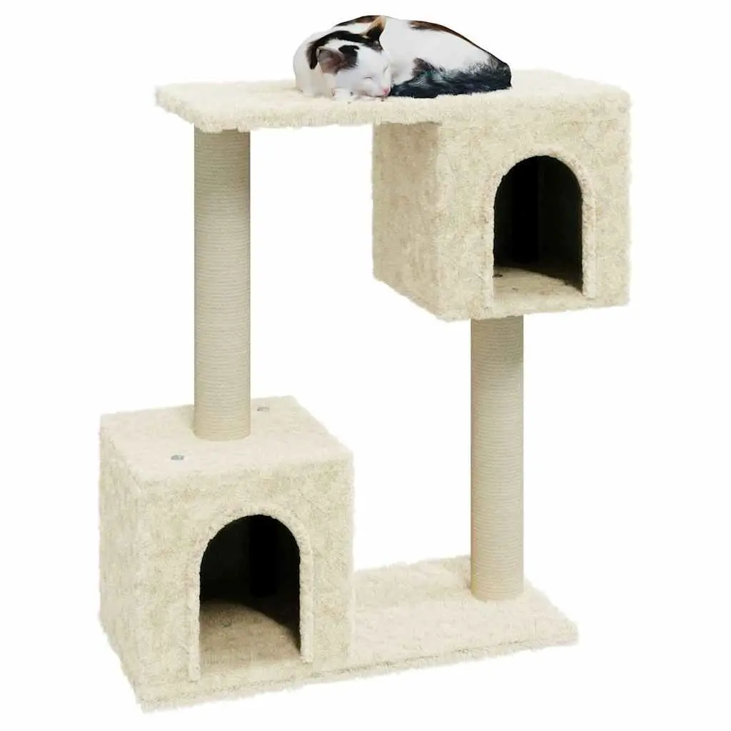 Cat Tree Scratching Posts Cream 60cm Climbing Perch House Platform Rest