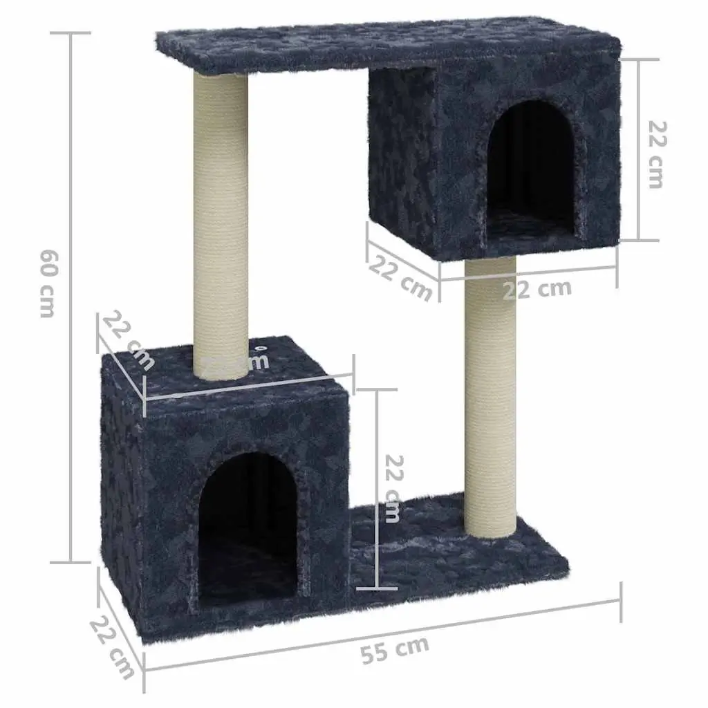 Dark Grey Cat Tree with Perches and Hideaway