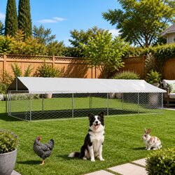 Outdoor Dog Kennel: 600 x 300 x 150 cm, Steel Mesh Run