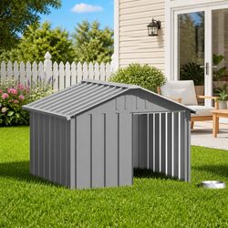 Grey Outdoor Dog House Specifications: Durable & Spacious