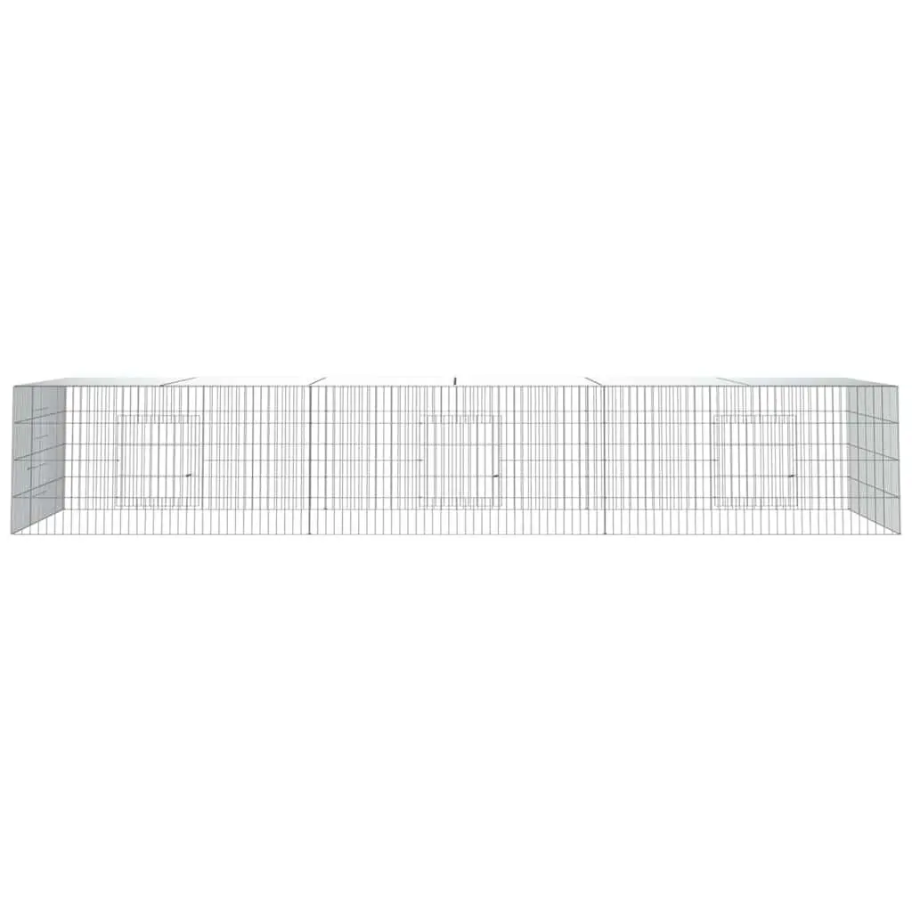 Galvanised Iron 3-Panel Rabbit Cage